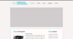 Desktop Screenshot of productionelectronique.com
