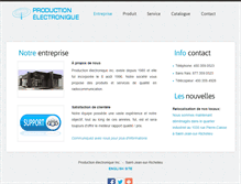 Tablet Screenshot of productionelectronique.com